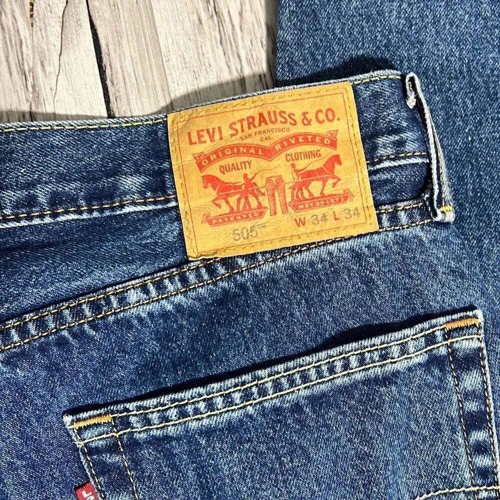 Levi’s Men 505 Jeans - Classic Fit, Size 34x34